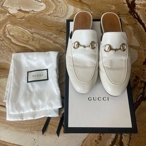 GUCCI Princetown Loafer Mules, White/bone, 36 🤍
